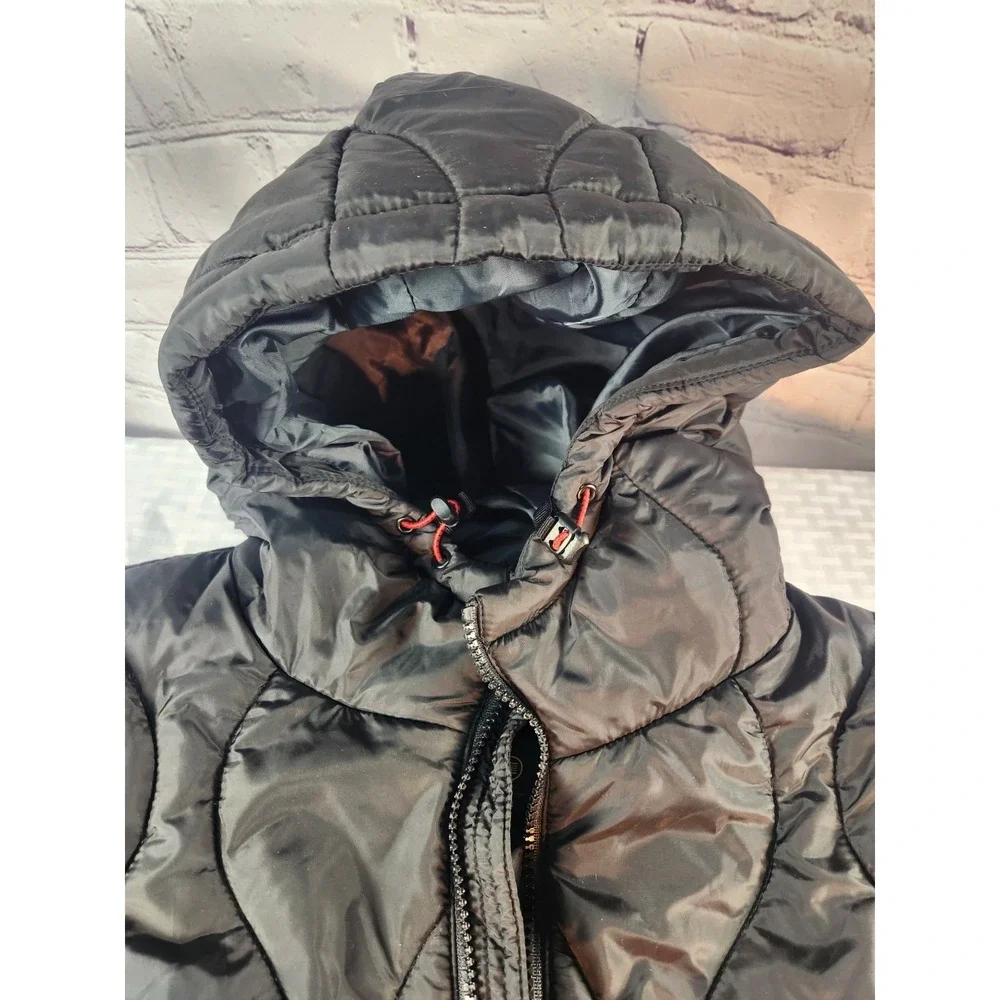 NEW! HFX Outdoors Men's Quilted Water Resistant Puffer Coat Hooded Black XL